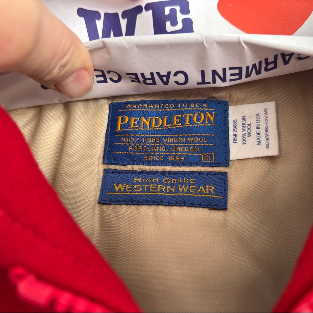 Pendleton Red Wool Western Wear Jacket - image 2